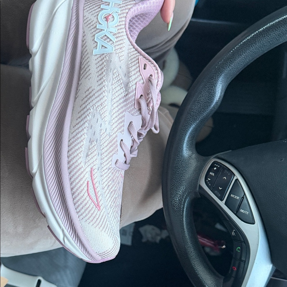 Hoka Women's Light Pink Cushioned Running Sneakers